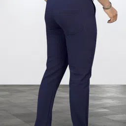 metronaut Regular Fit Men Dark Blue Polyester Trousers image 2