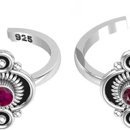 JSAJ TOERING CHUTKI BICHHIYA RUBY STONE 925 STERLING SILVER HANDMADE TOEING Sterling Silver Emerald Sterling Silver Plated Toe Ring-picture-14