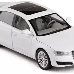 white bird Audi A8 1:24 Model Metal Pull Back Toy car for Kids with Openable Doors & Light-picture-22