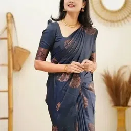 Printed Kanjivaram Pure Silk Saree image 1
