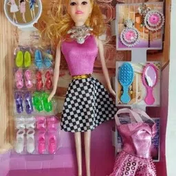 looknlvesports Baby Fashion Doll With Shoes & Fashion Accessories Kit (Multicolor) image 2