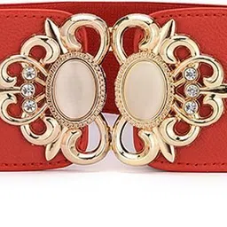 killfe Women Casual Red Fabric Belt image 4