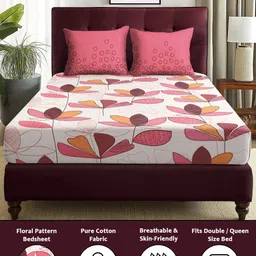 story@home Cotton Double Flat 144 TC Printed Bedsheet-picture-19
