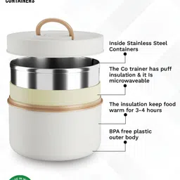 classic essentials Luscious Microwave Friendly, Leakproof, Insulated 1pc Lunch Box 1 Containers Lunch Box image 3