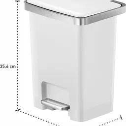 obsessions EKO 15L With Pedal and Fingerprint-Resistant Plastic Dustbin image 5