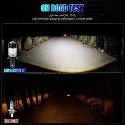 lovmoto Universal H4 Mini Projector LED Headlight Bulb - Dual Color white Yellow sg101 Headlight Car, Motorbike LED for Honda (12 V, 60 W) image 3