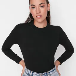 Trendyol Pack Of 2 Black & White Solid Bodysuit-picture-20