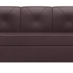 godrej interio Monarch Leatherette 3 Seater Sofa in Burgundy Colour image 4