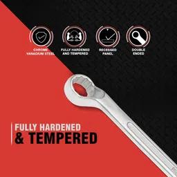 padmakshi RS08 Ring Spanner Set Chrome Vanadium Steel 8pcs 6mm To 22mm Size in Set Use For Nut & Bolts, Professional, Fitter, Welders Double Sided Combination Wrench image 5