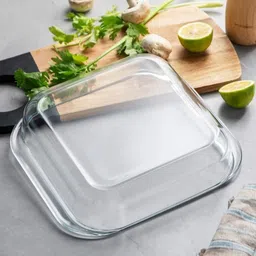 smilery Glass Serving Bowl Borosilicate Glass Square Baking Dish Microwave Oven Safe 1100ML image 2