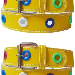 gladsome Boys & Girls Casual Black Artificial Leather Belt image 3