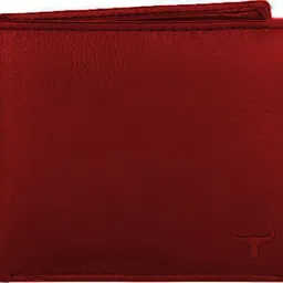 wild napa Men Red Genuine Leather RFID Wallet image 4