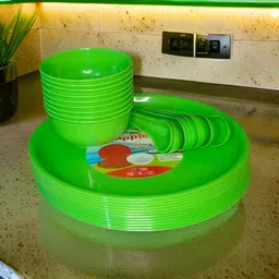 x pods Pack of 18 Plastic Dinner Set-picture-25