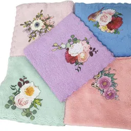 ANVIK Soft, Absorbent Microfiber Face Towel | Hanky Rumal for Kids, Girls Women, ["Multicolor"] Handkerchief-image-17