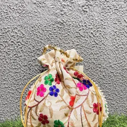 dartcreation Women Pink, Red, Green Potli-picture-10