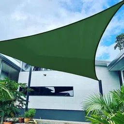 hous of commons SHADE NET TRIANGEL 10X10X10 Tent - For For UV RESISTANT WITH 90% BLOCK SHADENET FOR ROOFTOP,GARDEN, ,BELCONY 4 SIDE CLIP image 3