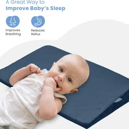 cherilo Full Size Elevated Wedge Pillow for Baby Crib & Mattress, Memory Foam Solid Baby Pillow Pack of 1 image 4