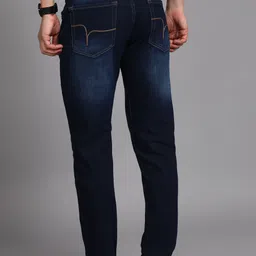 flying machine Men Slim Mid Rise Dark Blue Jeans image 4