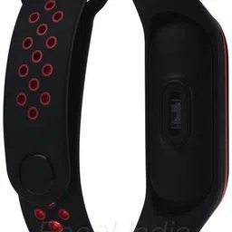 J'TTON Breathable Sports Silicone Strap for Mi Band 4, Mi Band 3 (Red) Smart Band Strap image 3