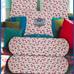 urmila creation Microfibre Bolster Pack of 5 Floral 2 Bolster 3 Cushion-picture-21