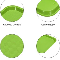 mdnsho Plastic Serving Trays Set Platter/Unbreakable Large tray Set for Home Tray image 3