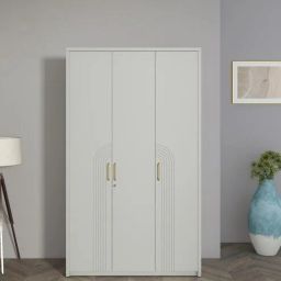 casacraft from pepperfry Casada 3 Door Wardrobe With Drawer & Locker In Pumic Grey Finish-picture-21