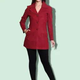 Women Solid Double Breasted Casual Blazer-image-96