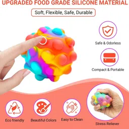 aktoon toys Pop It Lighting Ball Fidget Toys for Kids Pickleball Ball image 3