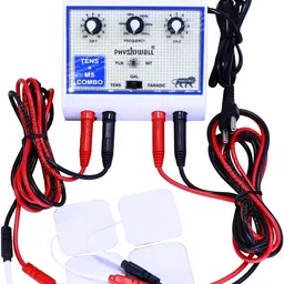 Physiowell Mini Tens+MS Transcutaneous Electrical Nerve Stimulation Tens Muscle Stimulator Machine for Physiotherapy electrotherapy combo for all Pain Relief Massager-image-1