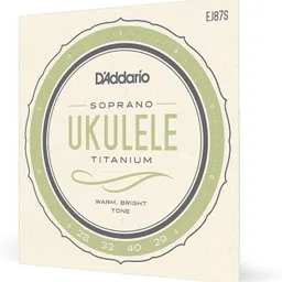 d'addario EJ87S Titanium, 4-String Set, Soprano Ukelele Strings image 2