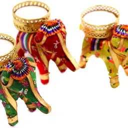 quvyarts Elephant Tea Light Candle Holder for Diwali, Christmas, Home Decoration Brass Tealight Holder Set-picture-17