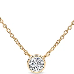 roovi Fairy Diva Round Gold Chain Necklace Cubic Zirconia, Zircon Gold-plated Plated Sterling Silver Chain-picture-28