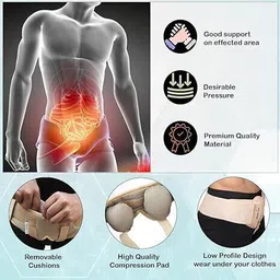 wonder care Inguinal Hernia Belt for Men Post Surgery Hernia Truss Brace for Double Inguinal Back / Lumbar Support image 3