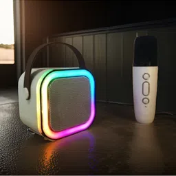 TechElectro K12 (PORTABLE BLUETOOTH SPEAKER)With Karaoke Mic RGB Light, HD Sound E-406 16 W Bluetooth Speaker-image-22