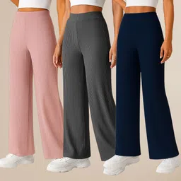 tromko Women Regular Fit Multicolor Cotton Blend Trousers-picture-18