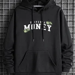 houseofcommon Men Full Sleeve Printed Hooded Sweatshirt image 2