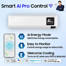 samsung 2024 Model 2 Ton 3 Star Split Inverter AC with Wi-fi Connect- White image 4