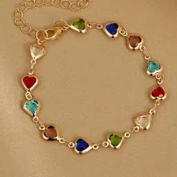 glonio Alloy Crystal Gold-plated Bracelet image 3