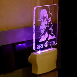 1st time Acrylic 3D Illusion Trendy Jai Shri Ram LED Night Lamp Night Lamp-picture-11