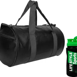 20 L Gym Duffel Bag - Gym Bag Combo With Protein Gallon Bottle Sports Gym Bag Shaker Home Gym Kit - Black, Green-image-17