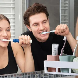 qrex Wall Mounted Wall Rack Shelf And Triangle Corner Shelf With Sticker Plastic Wall Shelf image 2