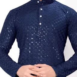 raj traders Men Viscose Rayon Kurta Pyjama Set image 3