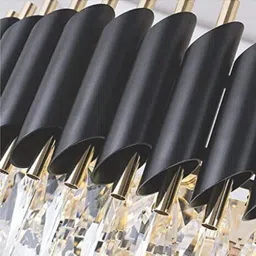 baslash 400 MM Black Mamba Round Chandelier For Living Room Bed Room Chandelier Ceiling Lamp image 4