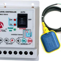 MICROTAIL Fully Automatic Water Level Controller 20 Ampere Capacity with Sensor Wired Sensor Security System-picture-14