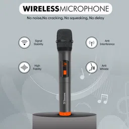tp troops Professional Dual Wireless Microphone Set with Rechargeable Receiver Microphone image 2