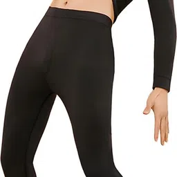 SERPLEX Mens Fleece Lined Thermal Underwear Set Top and Bottom 3XL Black Men Top - Pyjama Set Thermal-picture-39