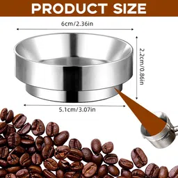hasthip 51mm Magnetic Portafilter Powder Ring Stainless Steel Personal Coffee Maker image 3