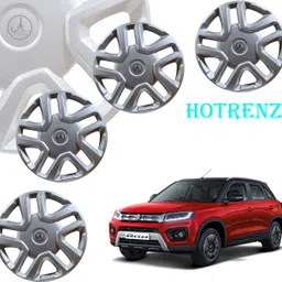 hotrenz CAR WHEEL CAP/ WHEEL COVER BREZZA DEGINE "SILVER" 16 INCH Wheel Cover For Maruti Vitara Brezza LDi, Vitara Brezza LXI Petrol image 1