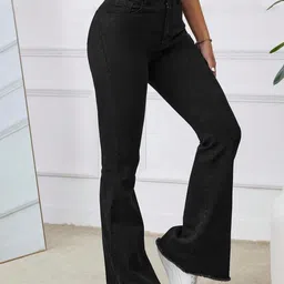 kotty Women Boot-Leg High Rise Black Jeans image 3