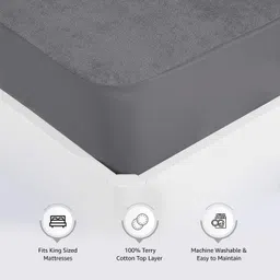 dream cure Fitted King Size Breathable, Stretchable, Waterproof Mattress Cover image 2